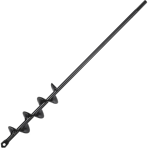 VEVOR Auger Drill Bit for Planting, 1.6 x 16.5 inch Garden Auger Drill Bit, Spiral Drill Bit for Bulbs Planting & Holes Digging, 3/8" Hex Drive Drill