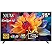 XUW 75 inch UHD 4K Smart TV, D-LED backlight Television, Borderless Design,HDMI USB DVB-T2/S2 RJ45 Interface, large screen for living room, bedroom, home entertainment - black