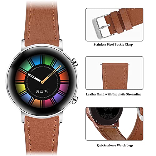 Band Compatibel met Samsung Galaxy Watch Active 2/Watch 42mm/Watch 3 41mm/Watch 4/4 Classic/Huawei Watch GT 3/GT 2 42mm… - Image 5