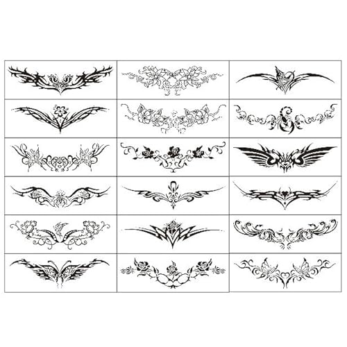 18 StkTemporäre Tattoos,Fake Temporary,Klebe...
