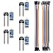 kuman 5PCS Soil Moisture Sensor Kit Compatible with Raspberry pi Arduino Uno R3 Mega 2560 with 10PIN Female to Female Jump Cables 20PIN Male to Female Dupont Jump Cable Automatic Watering System KY70