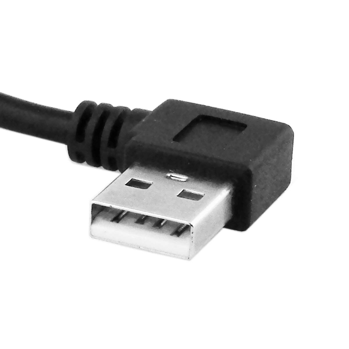 Cablecc 90D right Angled USB 2.0 A Male - USB Female cable 20cm, Black - Image 5