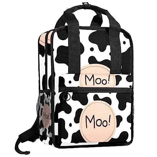 Sac à dos enfant au motif vache pour l'école et les sorties de week-end