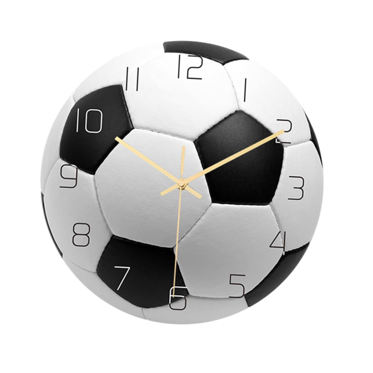 Horloge murale football silencieuse pour chambre d'enfant et espace de jeu créatif