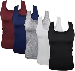 Kit 5 Camisetas Regatas Femininas Alça Grossa Coloridas - Abafarto
