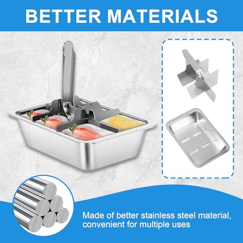 2 Pack Bandeja para Cubitos de Hielo de Acero Inoxidable miniatura 2