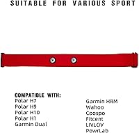 Vista 4 de Polar H10 H9 H7 Correa de pecho de repuesto - Ajustable suave HRM compatible con sensor de frecuencia cardíaca polar