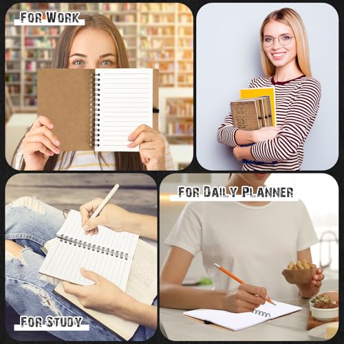 Carnet de lecture A6 Resurhang lot de 25 notes à spirales ligné