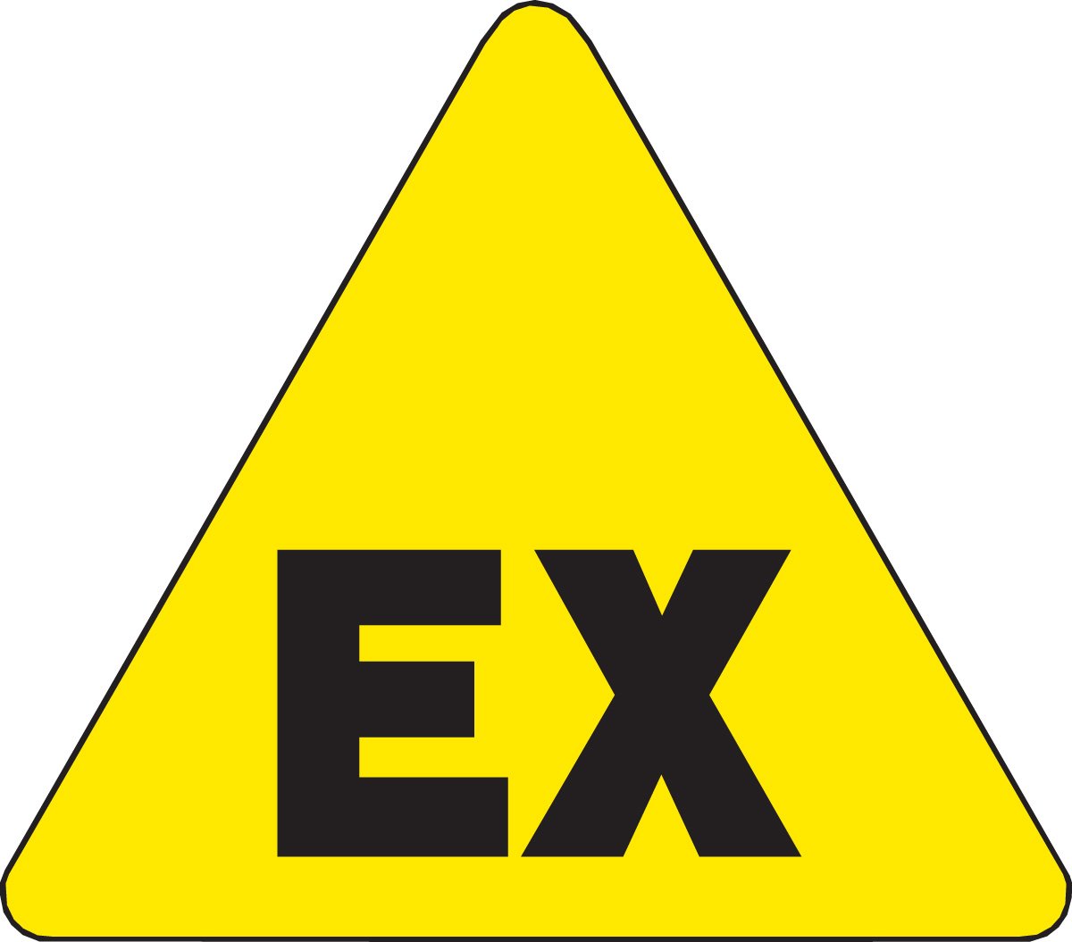Brady 60200 Étiquettes d'avertissement en vinyle sensible à la pression, noir sur jaune, 2,5 cm de hauteur x 2,5 cm de largeur, pictogramme « Explosive Atmosphere » (10 étiquettes par colis)