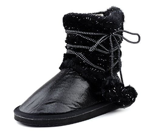 NYFASHION101 Stylish Girls Little Kid Dangling Pom Metallic