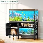 YITAHOME 55-75 Gallon aquarium stand with Power Outlets, Heavy Duty Metal Fish Tank Stand, Cabinet for Fish Tank Accessories Storage suitable for Fish Tank, Turtle Tank, 880LBS Capacity, Black - Image 3
