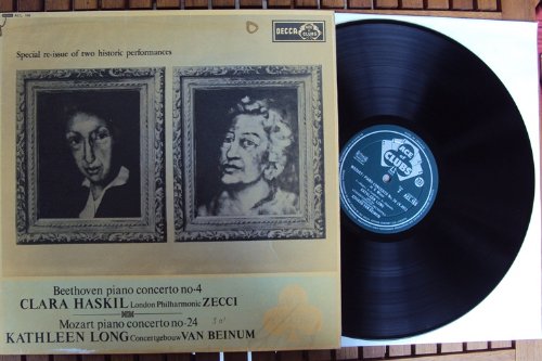 Photo de Piano concerto No. 4 op. 58 und Piano concerto No. 24 K. 491. Clara Haskil, Kathleen Long, Carlo Zecchi, Eduard van Beinum. Ace of Clubs...