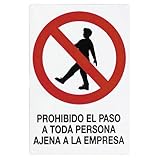 señal prohibido el paso a toda persona ajena a la obra Apto para interior y exterior.