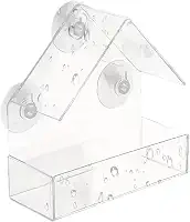 Alimentadores de pássaros de janela, alimentadores de pássaros de grande capacidade, alimentadores de pássaros de janela para ambientes externos - para jardim, varanda, quintal