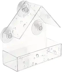 Alimentadores de pássaros de janela, alimentadores de pássaros de grande capacidade, alimentadores de pássaros de janela para ambientes externos - para jardim, varanda, quintal