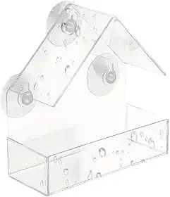 Alimentadores de pássaros de janela, alimentadores de pássaros de grande capacidade, alimentadores de pássaros de janela para ambientes externos - para jardim, varanda, quintal