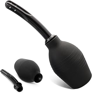 Enema Bulb Kit Anal Douche for Men Women Enema Kit for Colon Cleansing Made of Comfortable Silicone