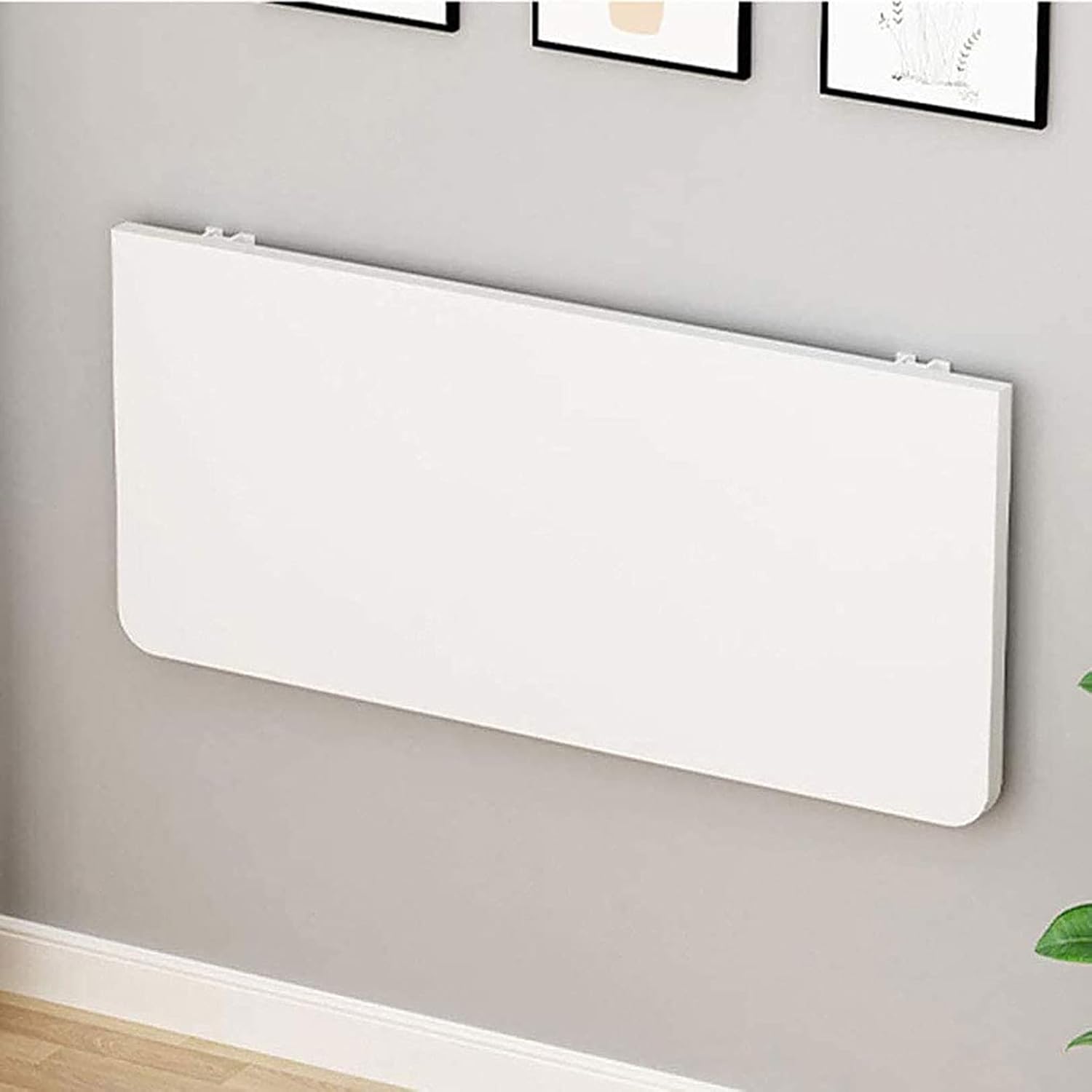 Wall-Mounted Folding Drop-Leaf Table - Compact Solid Wood Kitchen & Computer Desk Heavy Duty Space-Saving Workbench for Small Areas Easy Fold Down Design