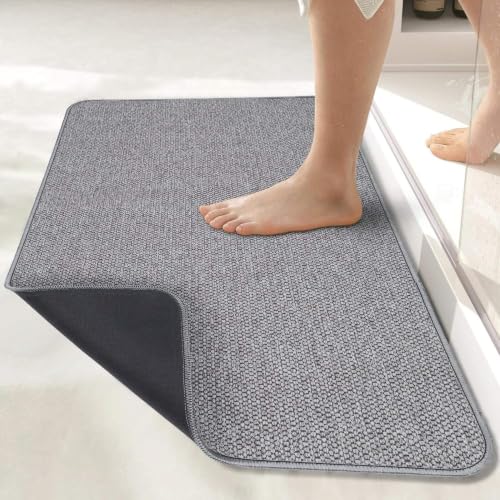 Tapete Banheiro Base Antiderrapante, Grande, 50x80 cm, Fino, Seguro | Seca Rápido, Material Durável, Ótima Absorção