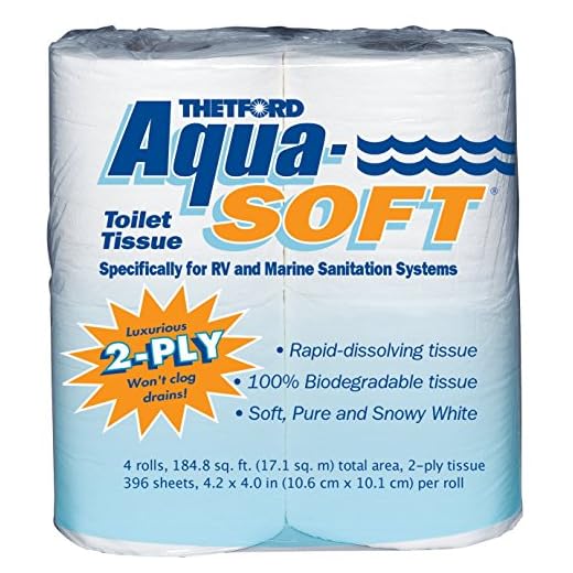 Thetford 03300 Aqua-Soft Toilet Tissue 2-Ply / 4-Pack Quantity 6