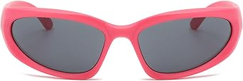 Cat Eye Sunglasses for Women Men One Piece Colored Vintage Narrow Clout Goggles Plastic Frame Cool Girl