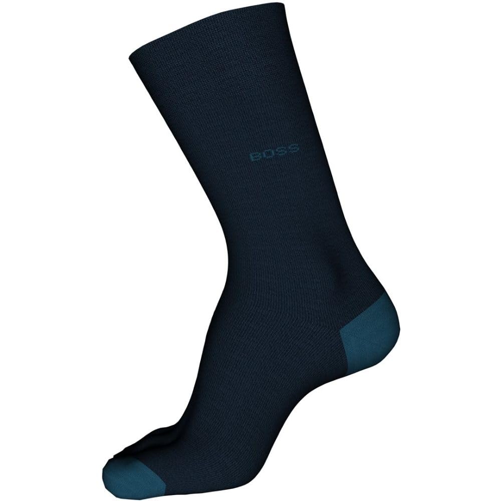 Men's Matt Combed Cotton Heel Toe Sock, Navy Blue, 7-13-image-7