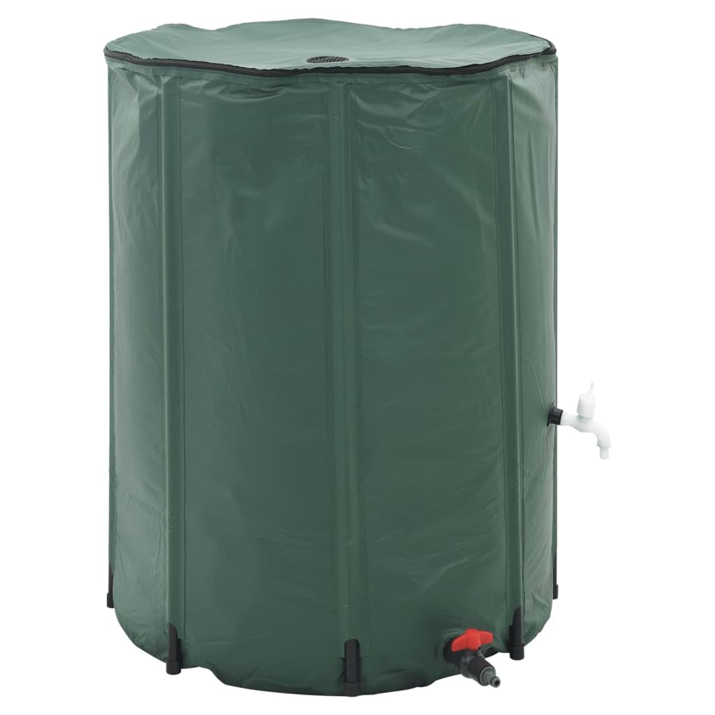 Wasserspeicher Regentonne klappbar 500L Wassertank aus PVC mit Gartenschlauch und Wasserhahn für Bewässerungssystem Garten Terrasse Balkon automatisches Gießen