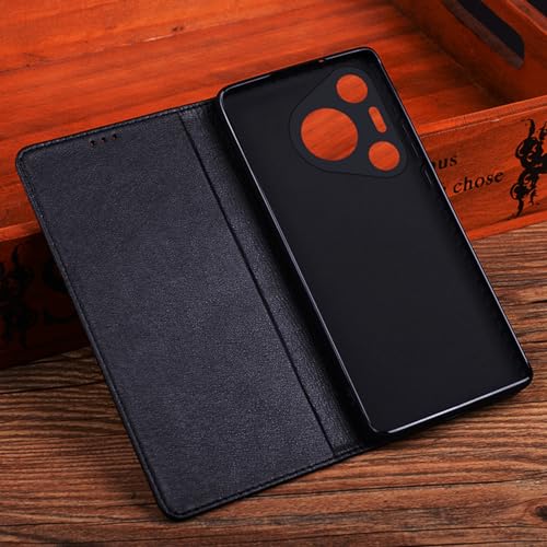 Funda de cuero genuino para Huawei Pura 70 Ultra carcasa de lujo gris 6