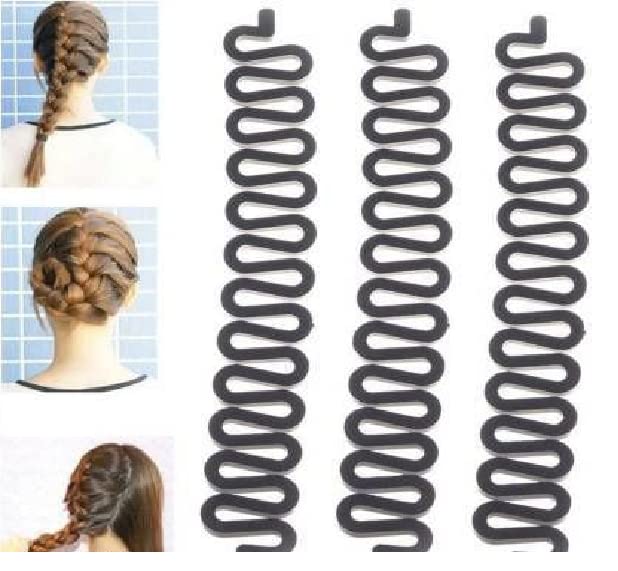 Buy 3Pcs Fashion French Hair Styling Clip Stick Bun Maker Online at Low