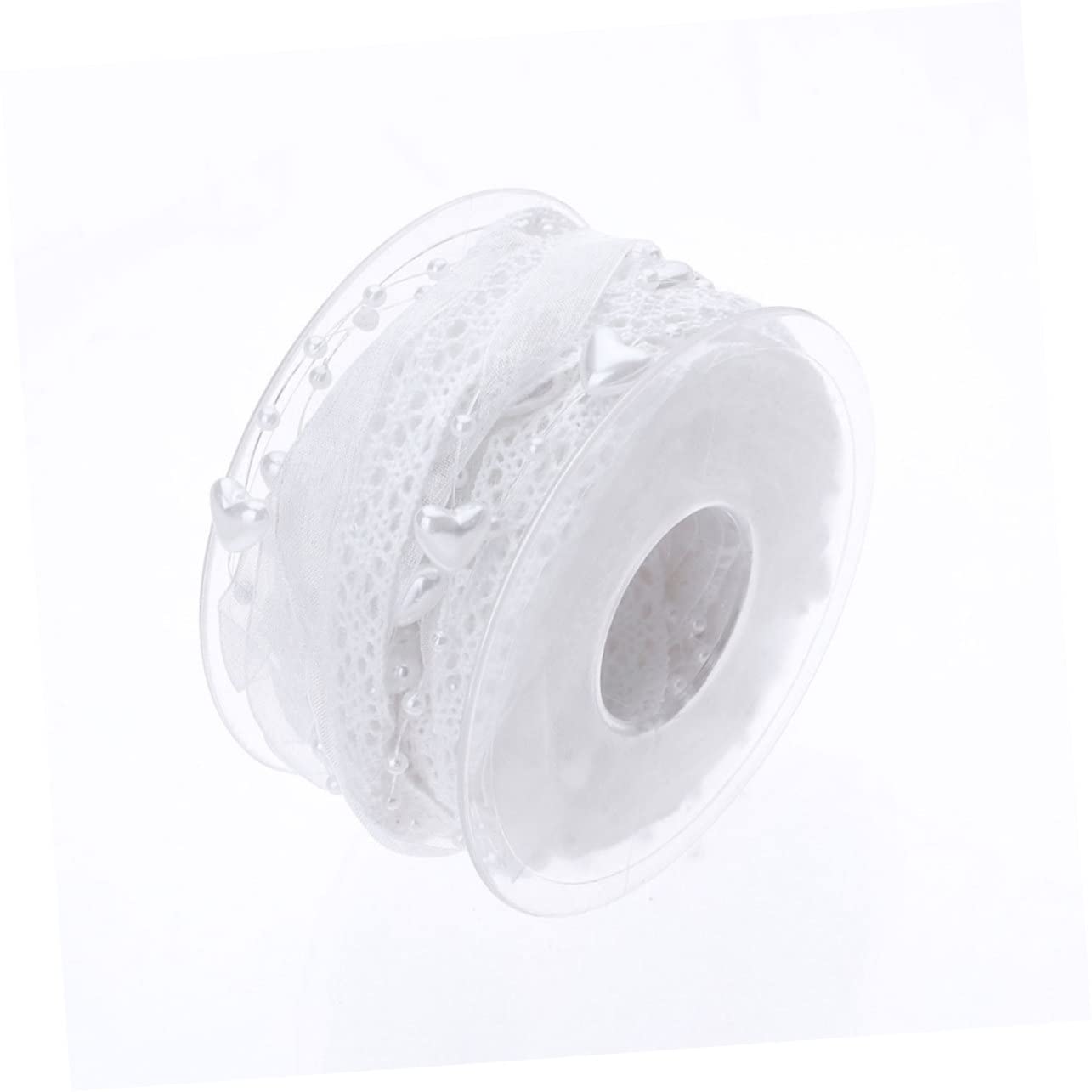Abaodam 2 Cintas De Regalo Para Regalos Cinta De Regalo Con Purpurina Cinta De Encaje De Organza Adornos Cintas De Globos Costura De Cintas De Boda Cinta De Encaje Blanco Cinturón