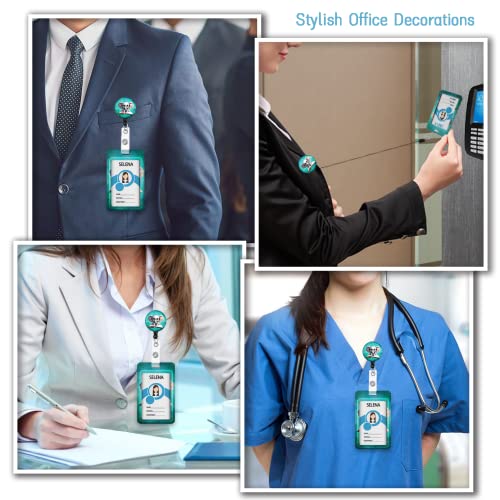 Elephant Badge Holder With Retractable Lanyard, Cute Lanyards For Id Badges Name Tags Vertical Card Holder, Breakaway Lanyard Badge Reel Retractable, Teacher Nurse Workers Women Office Gifts #TOP2