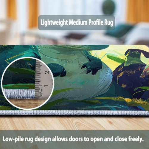 Tapis de sol cuisine et salle de jeu motif jungle vert 80x300 cm - 6