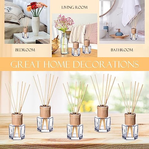 Set de 20 Difusores de Varillas Roshtia 50 ml Vidrio Hexagonal miniatura 6