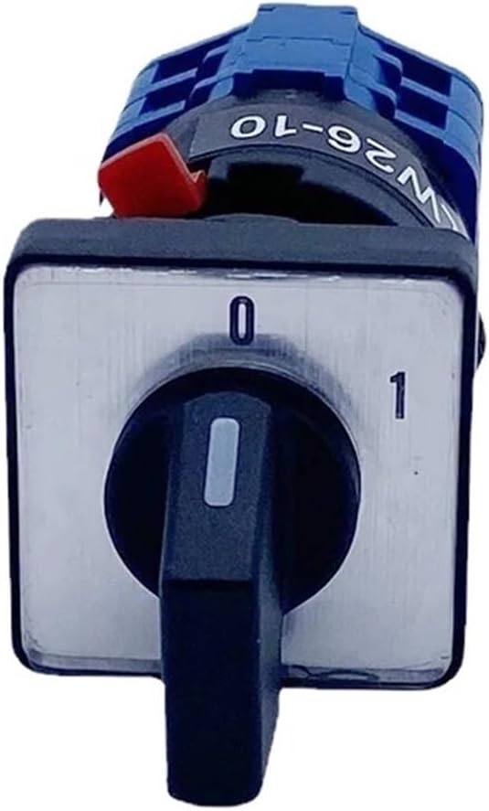 LW26-10A Single Hole Mounting Size 16.2mm 1/2/3/4 Poles Rotary Cam Switch Changeover Selector(1P-4 Terminals)