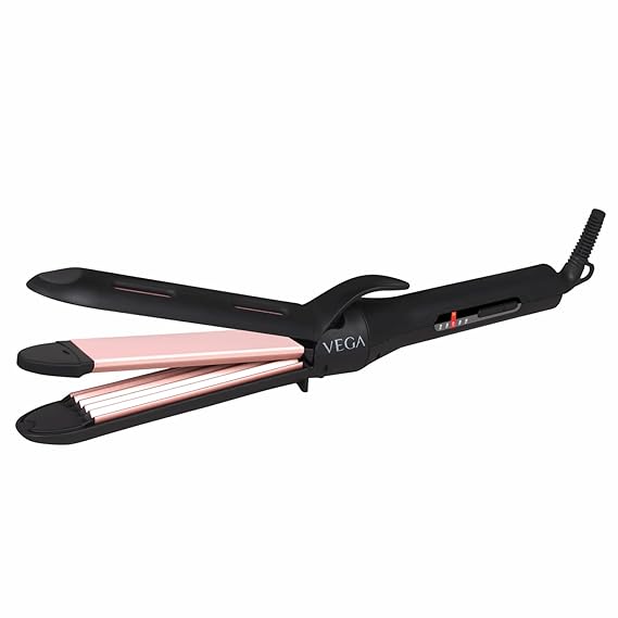Vega 3 in 1 Hair Styler Hair Straightener for Women, Hair Curler & Hair Crimper, India's No.1