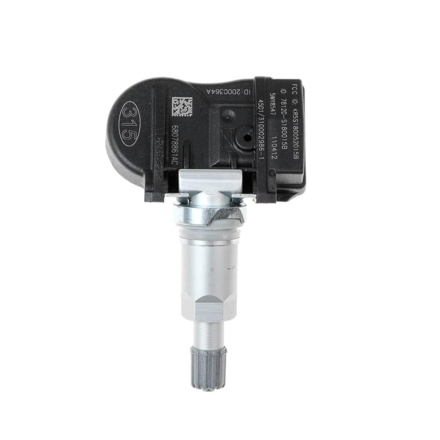 68078861AC 315 MHZ Tire Pressure Sensor TPMS Compatible with Chrysler Pacifica Dodge Avenger Jeep Compass Compatible with Mitsubishi Lancer(1 pc)