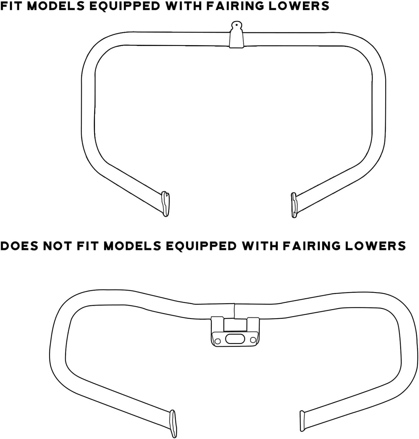 Engine Highway Crash Guard Bar for 2009 and Up, Replacement for Harley Touring OEM