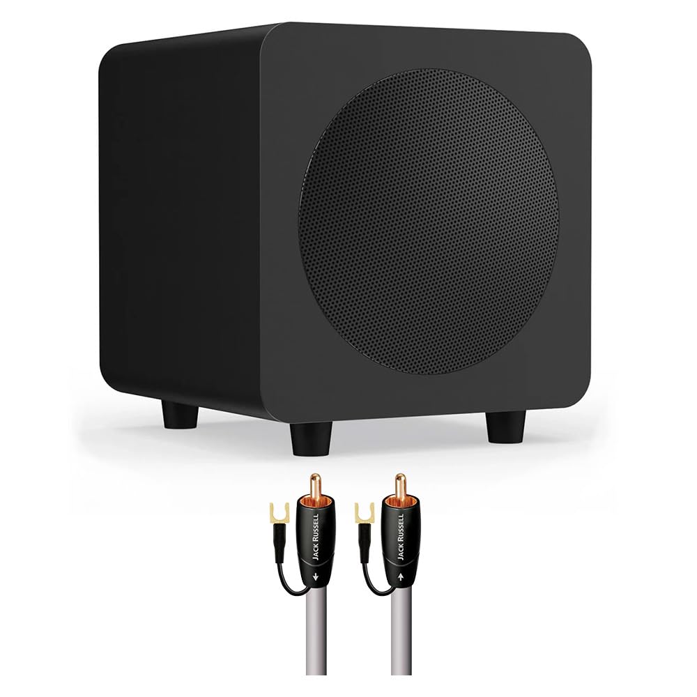 Kanto SUB6 6" Powered Subwoofer Bundle w/AudioQuest Jack Russell 4m (Black)