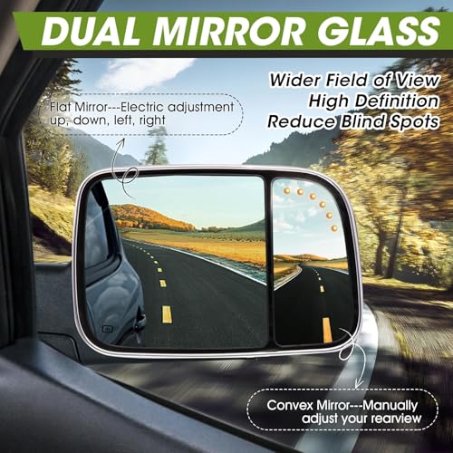 Image of Chrome Tow Mirrors for 2009-2018 Ram 1500, 2010-2018 Ram 2500 /3500