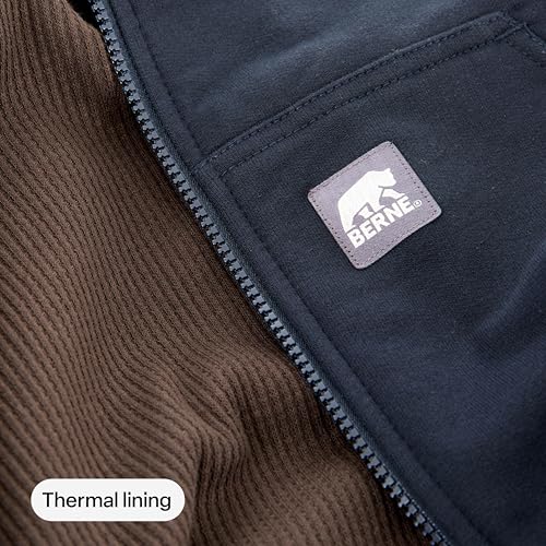 Berne Men's Heritage Thermal-Lined Full-Zip Hooded Sweatshirt, 3XL, Regular, Realtree Edge4