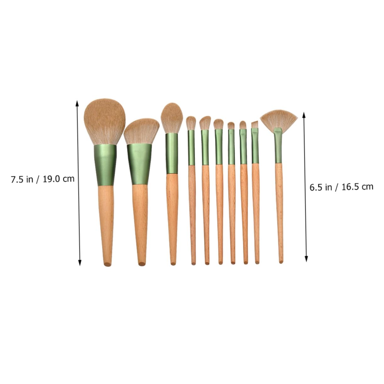 Gogogmee 10Pcs Portable Makeup Brush Set with Handles Lightweight and Durable Makeup Brushes for Easy Application for Travel and Daily Use