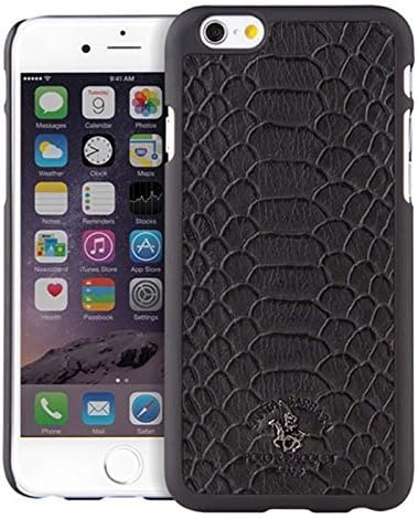 Santa Barbara Polo Club for Apple iPhone 6 Plus Crocodile Knight Series Back Cover Black