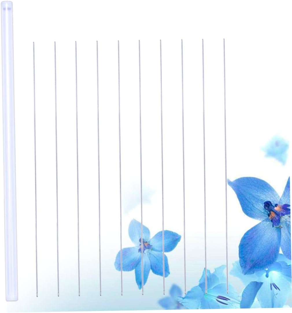 PLAFOPE 10pcs Hooked Needles for Sewing Beading Needles Storage Barrel for Crafting Projects