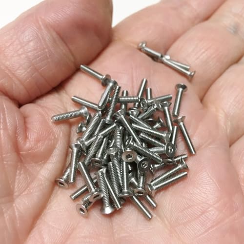 M01290-50 MOREZMORE 50pc Joint Middle Screws M2 Hex Flat Head Screws M2x10mm M2 10 mm for Ball and Socket Stop Motion Puppet Armature Humanly Posable Armature Parts HPA