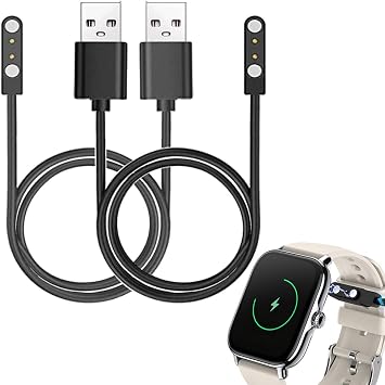 Smart Watch Charger Cables Compatible with paybay P72 1.91 Smartwatch, 2-Pack