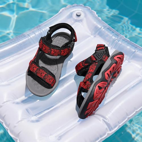 Image of DREAM PAIRS Boys Girls Sandals Kids Adventurous Light-Weight Adjustable Straps Summer Water Shoes (Toddler /Little Kid /Big Kid)