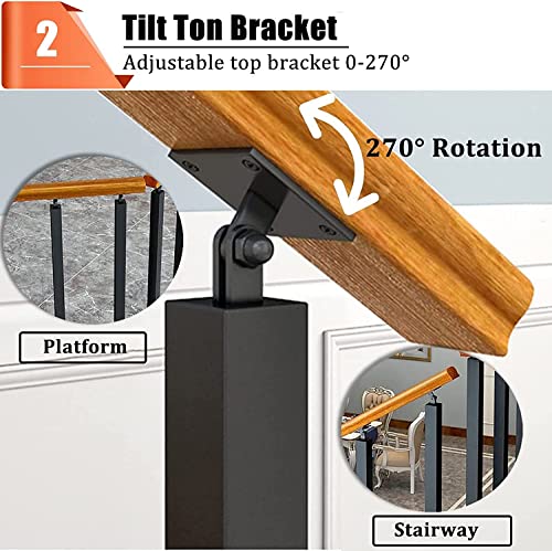 Kit de rampe d'escalier pour montage au sol anti-vibration et sans perçage complexe