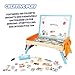 Bluey Art Creation Kids Art Station with 100 Magnets & Whiteboard Lid, Foldable Legs, Art Table for Kids, Storage Pockets