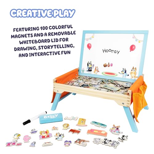 Image of Bluey Art Creation Station, 100 Magnets & Whiteboard Lid