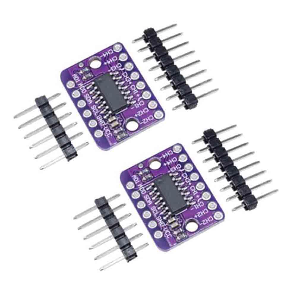 2PCS MCP3424 programmable ADC-4 Channel Conversion Module